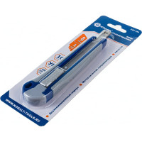 Технический нож, лезвие 9мм, двухкомпонентный корпус, металлическая направляющая, автостоп КОБАЛЬТ 242-144