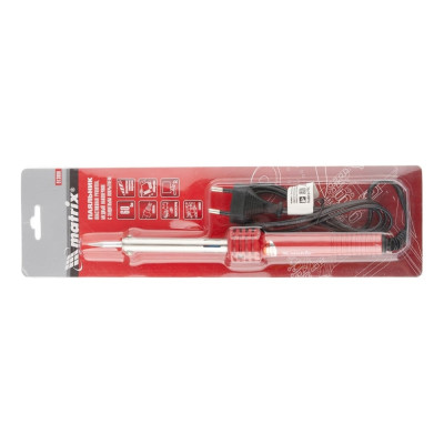 Паяльник, MATRIX пластиковая рукоятка,медный наконечник с долговечным защитным покрытием,220 В,60W// 913006