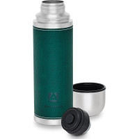 Термос с узким горлом Арктика 0.7 л, кожаная вставка, зеленый 108-700-GN