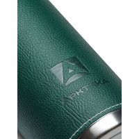 Термос с узким горлом Арктика 0.7 л, кожаная вставка, зеленый 108-700-GN