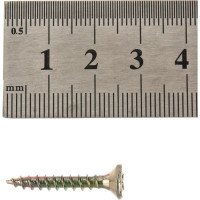 Универсальный саморез по дереву КрепСтройГрупп 4х25 желтый цинк, 500 шт. 145432