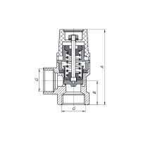 Клапан предохранительный не регулируемый (ВР 1/2"; 3 Bar) AQUALINK 2751