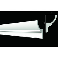 Потолочный карниз Decor-Dizayn ударопрочный влагостойкий под LED подсветку 70Х45Х2000 мм DD508