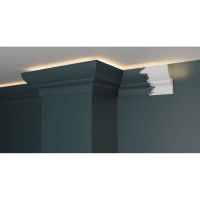 Потолочный карниз Decor-Dizayn ударопрочный влагостойкий под LED подсветку 70Х45Х2000 мм DD508