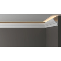 Потолочный карниз Decor-Dizayn ударопрочный влагостойкий под LED подсветку 70Х45Х2000 мм DD508