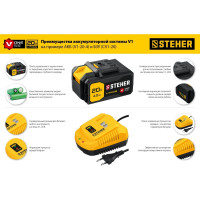 Аккумуляторная батарея STEHER 20В, 4 Ач, Li-Ion тип V1 V1-20-4