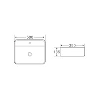 Керамическая накладная раковина BelBagno BB1321