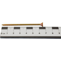 Набор для крепления ВИРТУОЗ дюбель 6x60 К, шуруп 4x70 потайная головка, желтый цинк, 80 шт. 550-11879