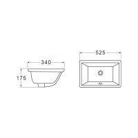 Керамическая раковина встраиваемая снизу BelBagno BB1009