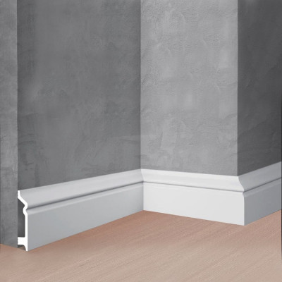 Напольный плинтус Stenopol 78х21х2000 мм под покраску C7122