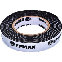 Монтажная 2-х сторонняя клеящая лента ЕРМАК для АВТО, 12 мм x 2 м, черная 472-015