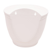 Настенное кашпо ФлораПласт Ассоль белое, диаметр 20 см, высота 16.5 см, 3.5 л 000905