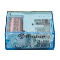 Миниатюрное реле Finder 2 перекидных контакта 8А, = 24В DC, 405290240000
