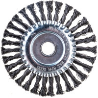 Щетка плоская (175х22.2 мм; витая; сталь 0.5 мм) для УШМ Elitech 1820.073600