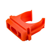 Крепеж-клипса ЭРА оранжевый, для трубы d-20 мм, 10 шт. Б0051807