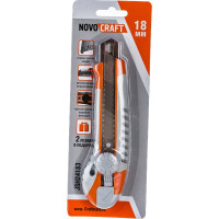 Нож NOVOCRAFT AКУЛА, резиновый корпус, 3 лезвия, 18 мм, блистер JSH024183