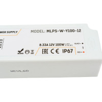 Блок питания MAKSILED 12В, 100Вт, IP67, 8,3А, пластик, 190х52х37мм MLPS-W-Y100-12