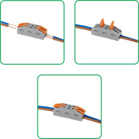 Проходные монтажные клеммы duwi с рычажком СМК-422х2, 2,5мм2, 5 шт. 26741 6