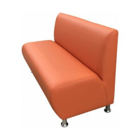 Секция дивана Мягкий офис Классик двухместная оранжевая КЛ601ОР