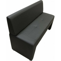 Диван Мягкий офис Ритм двухместный темно-серый РТ201СР2