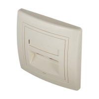 Телефонная розетка Aling-conel PRESTIGE 2xRJ12 6/4 Cat3, бежевая 613.999 113219