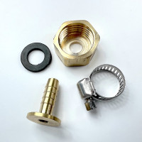 Наконечник латунный с подвижной гайкой внутренняя резьба 1/2 х елочка 8 мм + хомут Профитт 4823402