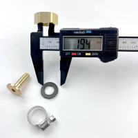 Наконечник латунный с подвижной гайкой внутренняя резьба 1/2 х елочка 8 мм + хомут Профитт 4823402