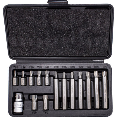 Набор бит TORX с битодержателем (15 шт; 1/2") Forsage F-4156(27197)