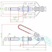 Зажим шатунного типа HS CLAMP HS-302-FM