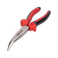 Плоскогубцы TLX 200 мм комбин. с декор. ручками удл. отогнут. губки JS21004-8 66370