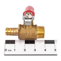 Краник латунный елочка 8 мм - резьба наружная 1/4" Pegas pneumatic 4407