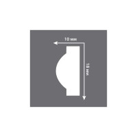 Молдинг Stenopol 18х10х2000 мм под покраску C7160
