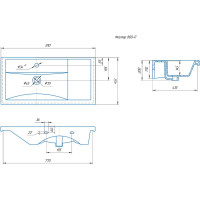 Тумба с раковиной Onika ТИМБЕР 80 напольная, серая мат./дуб сонома, правая 108046