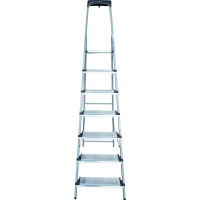 Стальная стремянка с алюминиевыми ступенями 130 мм и органайзером Новая Высота 1x7 1138107