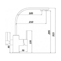 Смеситель для кухни WISENT с подводкой питьевой воды, песочный W4333-3-21