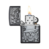 Зажигалка ZIPPO Classic, с покрытием Black Matte, 36x12x56 мм, 49183