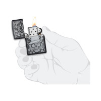 Зажигалка ZIPPO Classic, с покрытием Black Matte, 36x12x56 мм, 49183