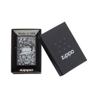 Зажигалка ZIPPO Classic, с покрытием Black Matte, 36x12x56 мм, 49183