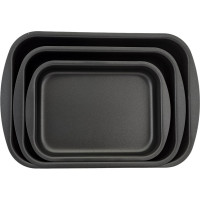 Набор противней Демидовский 290x200x50 мм, 340x240x60 мм, 395x270x65 мм СЭ-062