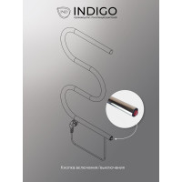 Полотенцесушитель INDIGO M без полки (electro) 60/40 (кнопка, прям.провод справа, полированный) ME60-40