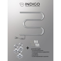 Полотенцесушитель INDIGO M без полки (electro) 50/50 (кнопка, прямой провод, полированный) ME50-50