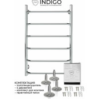 Полотенцесушитель INDIGO Roof Lux без полки (electro) 80/50 таймер, скрытый монтаж, универсальное подключение R/L LCRLE80-50BRRt LCRLE80-50Rt