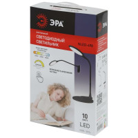 Настольный светодиодный светильник ЭРА NLED-498-10W-BK с основанием, черный Б0052775