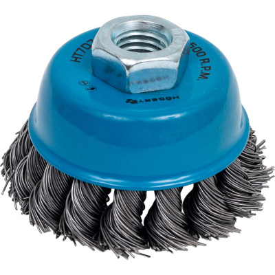 Корщетка чашечная (65 мм; М14; стальная плетенная проволока) Högert Technik HT7D734