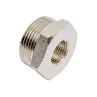 Футорка резьбовая латунная никелированная DOUBLE-LIN Н/В 1.1/4" x 1/2" LL6033 (1 1/4"x1/2")