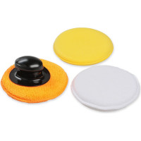 Аппликаторы из микрофибры для нанесения составов Airline набор 3 шт., с ручкой, 12.5х12.5 см ABPN002