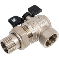 Шаровой угловой полнопроходной кран с американкой STOUT 3/4" ВР/НР ручка бабочка SVB-0008-000020 RG00938T5RMFA6