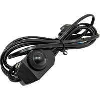 Провод с евроштекером и диммируемым выключателем duwi черный, 2м H 03 VV-F 2x0,75 мм 2,5А 28575 5