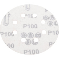 Диск абразивный на липучке 8 отверстий, 125 мм, Р100, 100 шт Strong СТУ-20100100