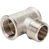 Тройник STI латунный Ду15 (1/2") В-Н-В никелированный D270-05065